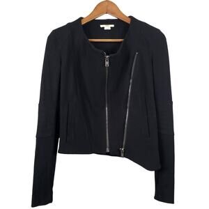 NEW! Helmut Lang Full Zip Military Moto Style Top Heavy Knit - S